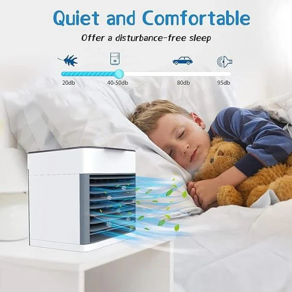Portable Air Conditioner Fan, LED Lamp, Humidifier and Purifier 4 in 1