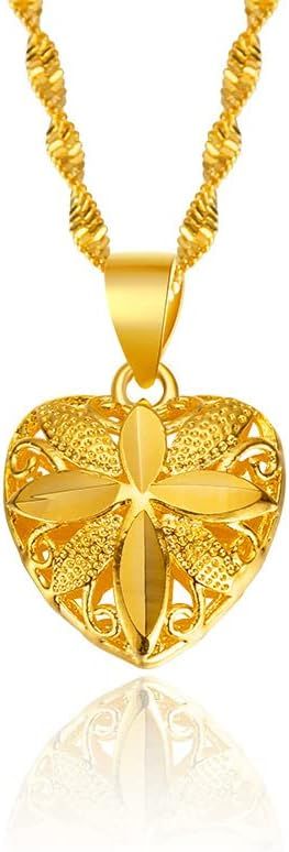 Elegant Gold Heart Necklace for Women